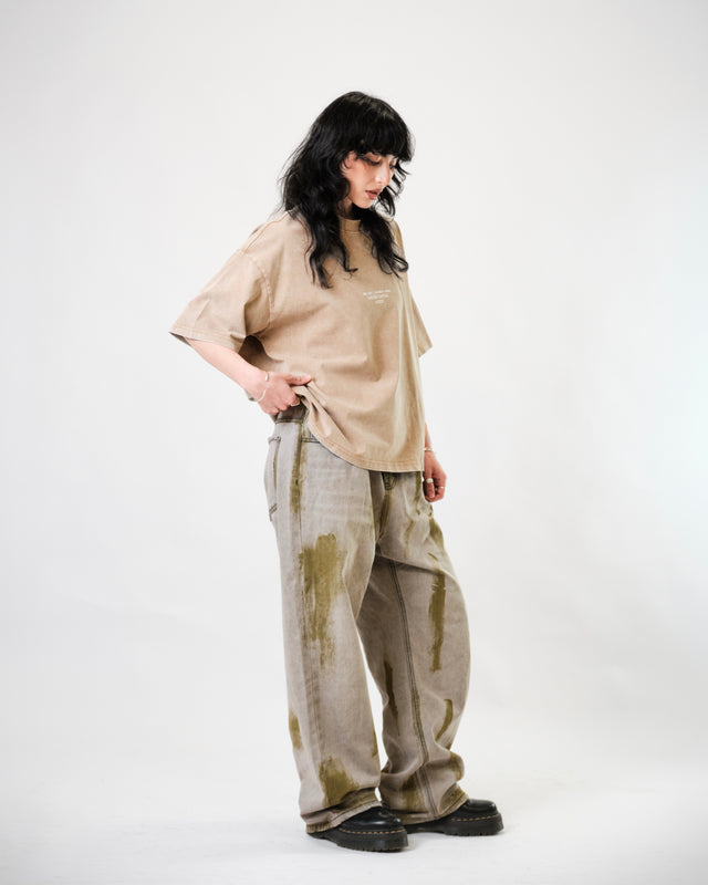 T- SHIRT the six/ creator state, sandy color