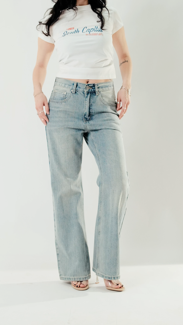 straight retro* jeans