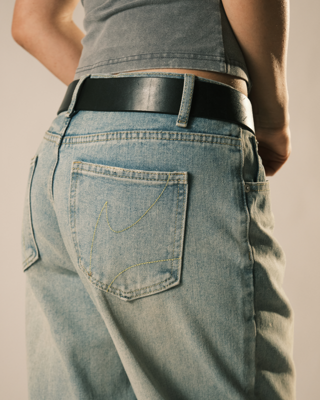 straight blue* jeans