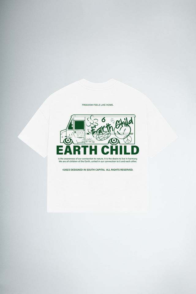 T-shirt Earth Child White