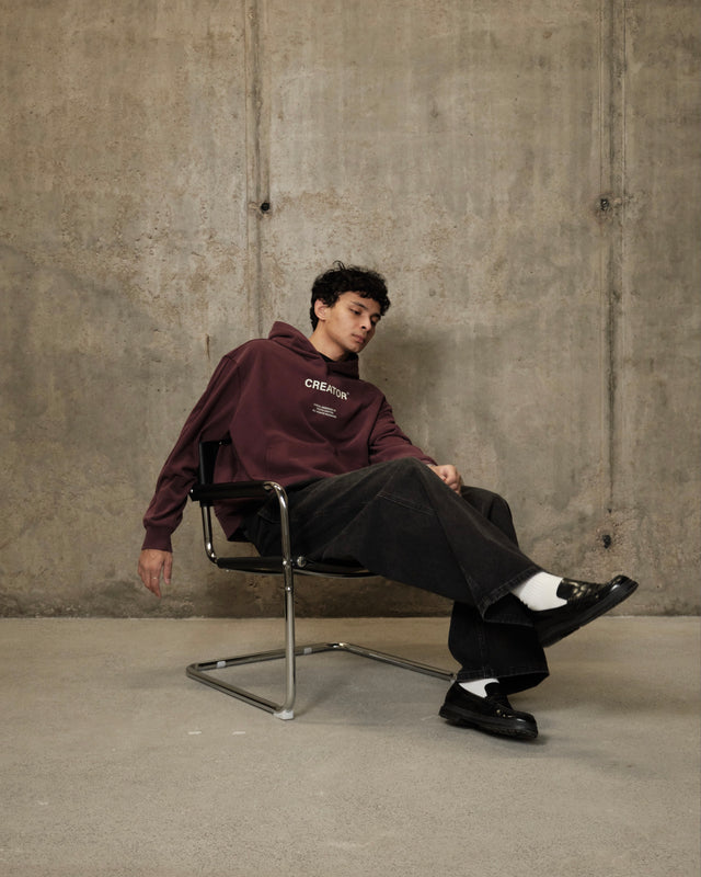 HOODIE “CREATOR” WINE RED