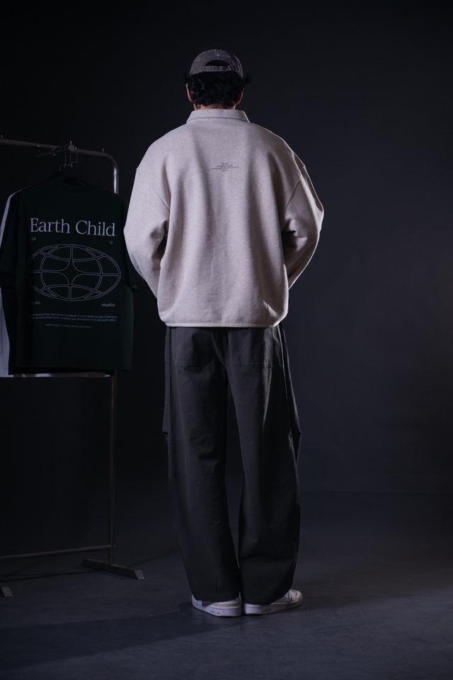 Polo Sweatshirt the six creative studio camel