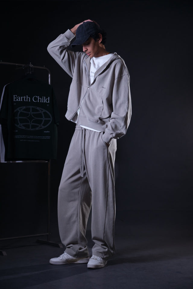 Zip hoodie Mountaineers dept light gray