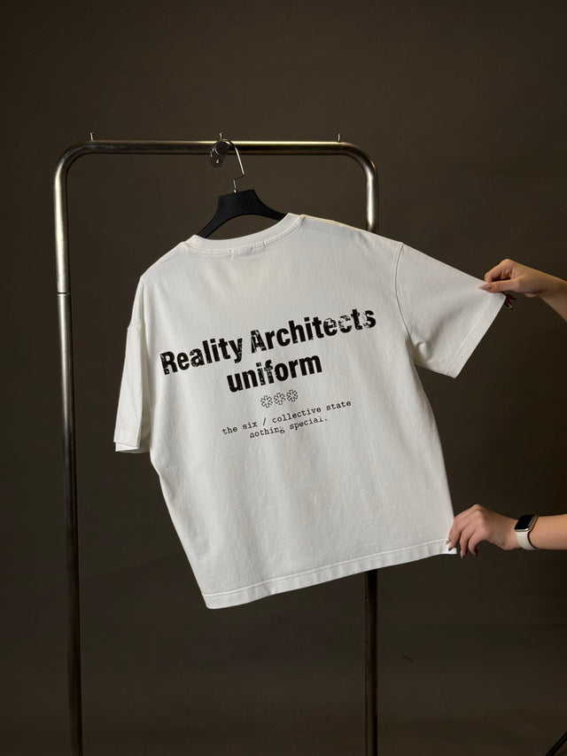 T shirt reality architect white