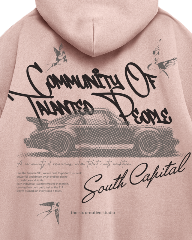 Hoodie COTP PRSCH dusty pink