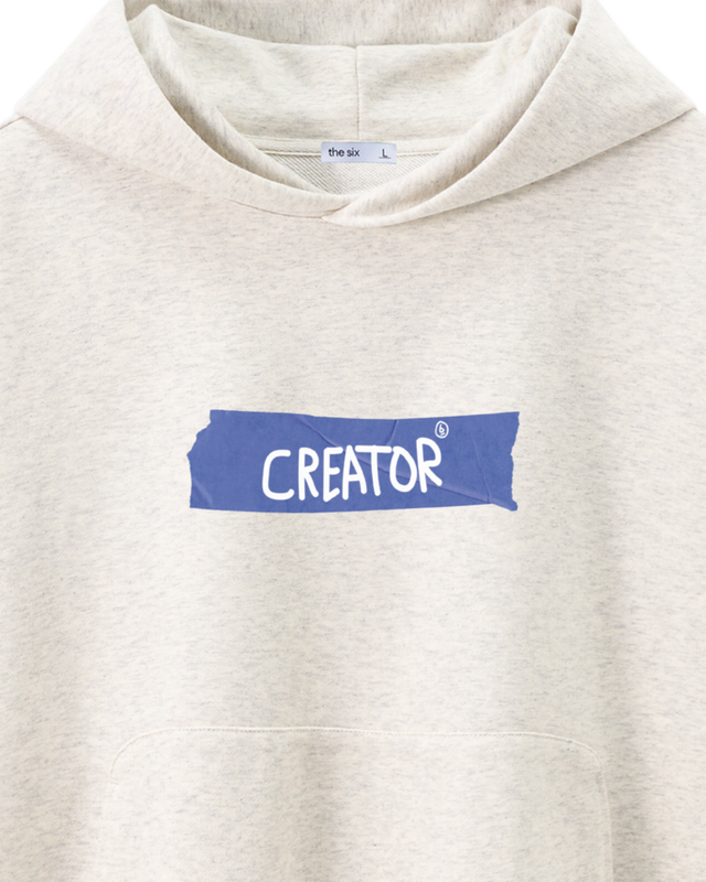 Hoodie CREATOR light grey