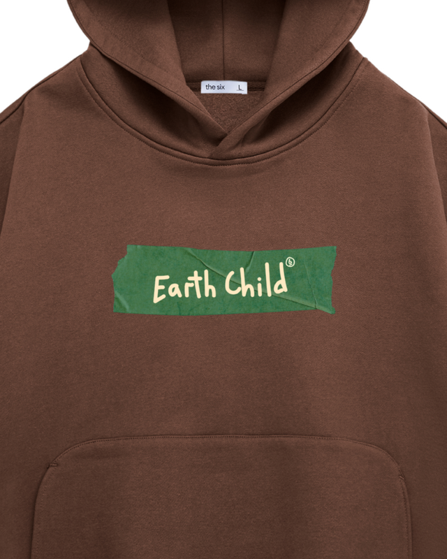 Hoodie EARTH CHILD brown