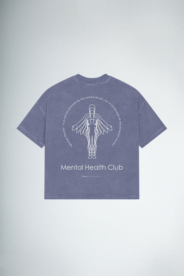 T-Shirt Mental Health LightBlue Grunge