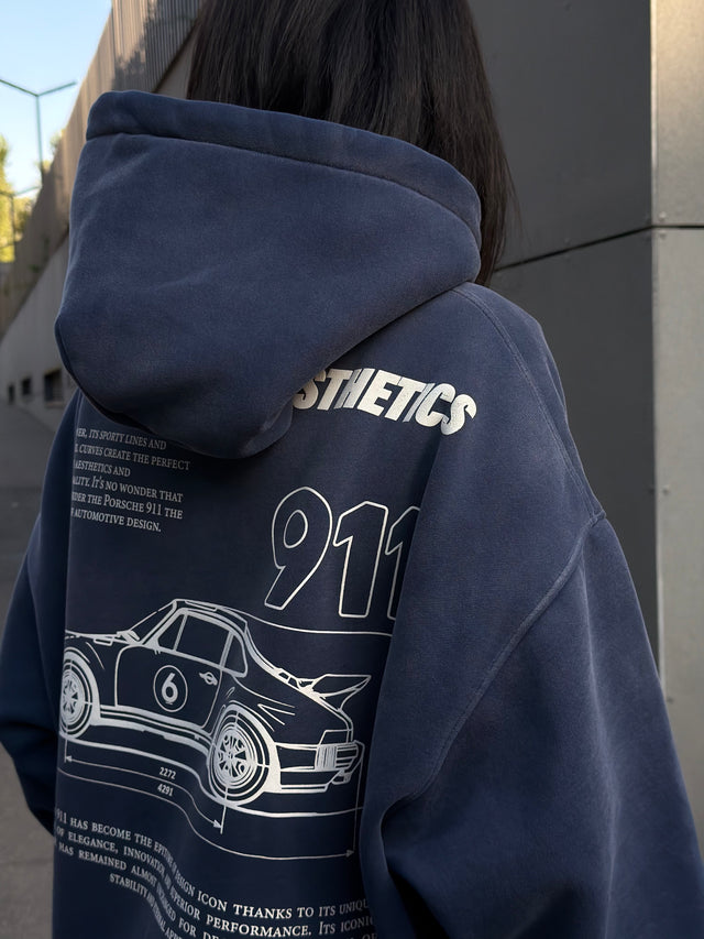 hoodie Prsch 911 dark blue