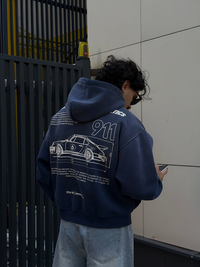 hoodie Prsch 911 dark blue