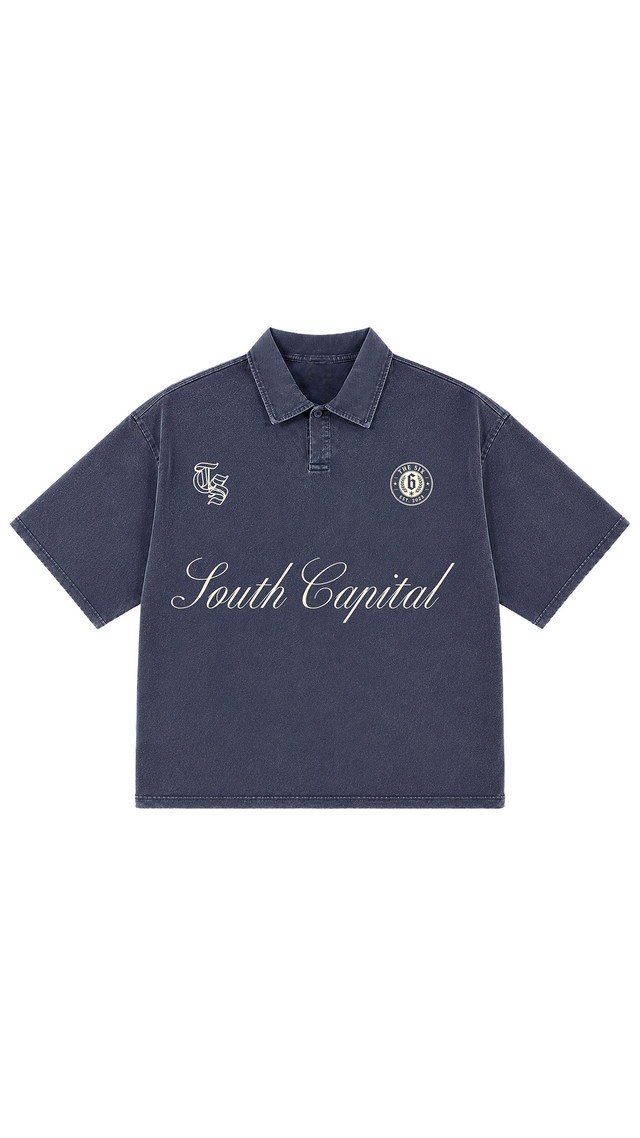 south capital* dark blue polo