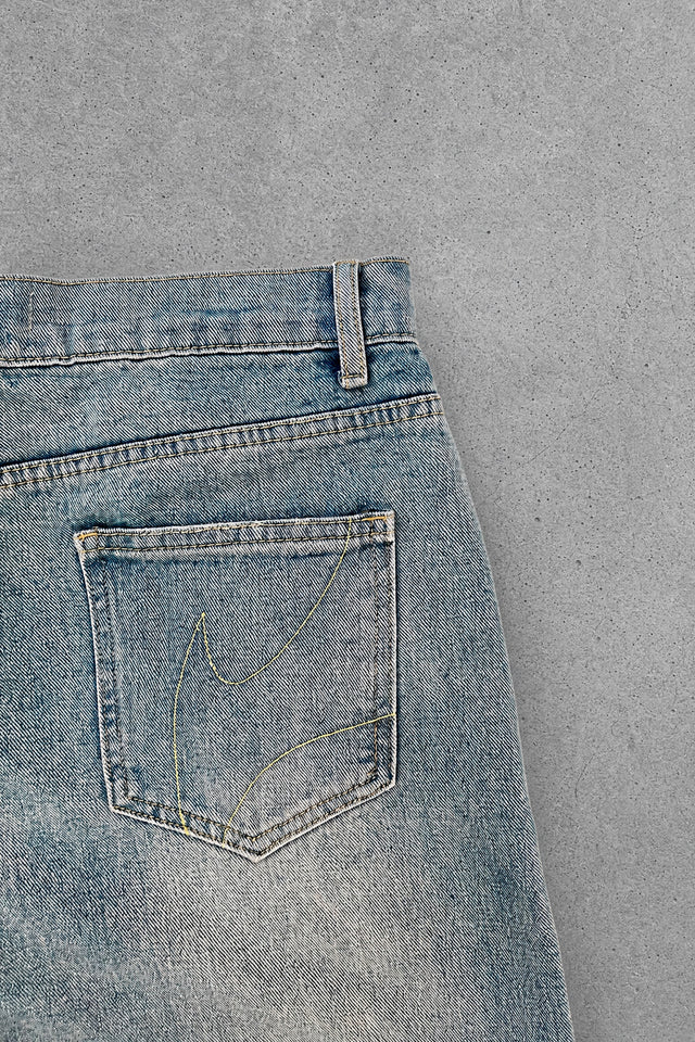 straight blue* jeans