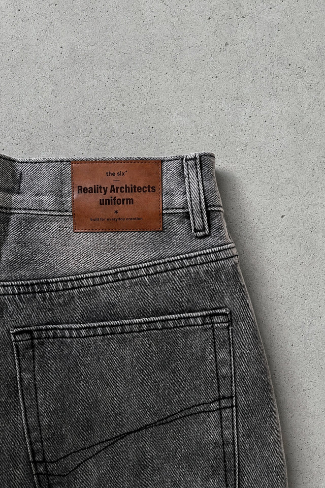 Gray flared* jeans