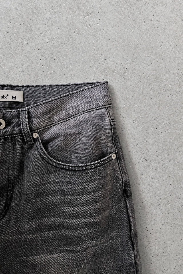 Gray flared* jeans