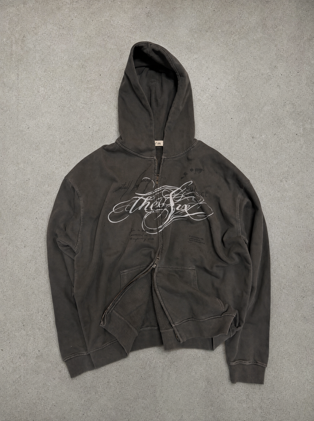 Zip hoodie the six dark