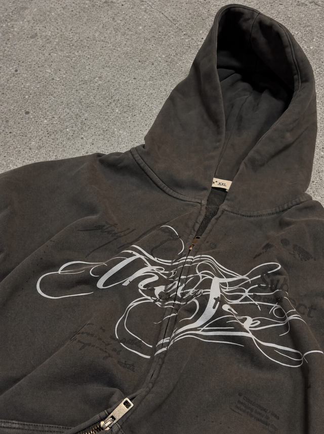 Zip hoodie the six dark